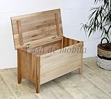 Artikelbeschreibung: Massivholz Flachdeckeltruhe Truhe Anton 84x48x38cm Kernbuche massiv Natur geölt