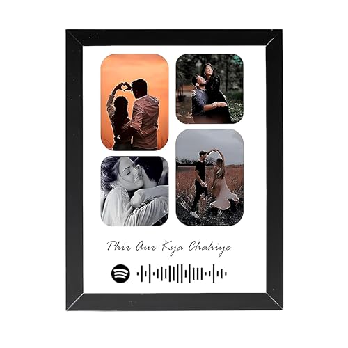 Image of Personalized Photo Frame 8x12 Inch | Custom Collage Photo Frame Gift for Birthday, Anniversary, Couple, Friends | Acrylic Sheet with MDF Back | Wall Decor Memory Frame (D-6)
