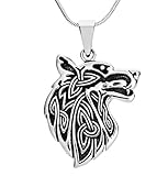 Este colgante de lobo y cadena están hechos de plata de ley 925 de alta calidad. Con plata martillada en la parte posterior.