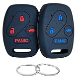 REPROTECTING Silicone Rubber Key Fob Cover Compatible with 2003-2015 Honda Hybrid EX Accord Civic SI CR-V EX Element SE Pilot KR55WK49308 N5F-A05TAA N5F-S0084A