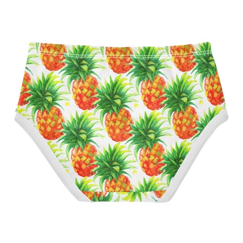 Joisal Cotton Toddlers Underwear Floral Vibrant Pineapple Yellow Green Panties for Girl Animals Briefs Girls Undies 2t2