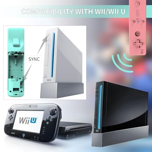 KDYGPDCT 2 Pack Wii Remote with Nunchuck,Wii Controller with 2 Nunchucks Compatible with Nintendo Wi