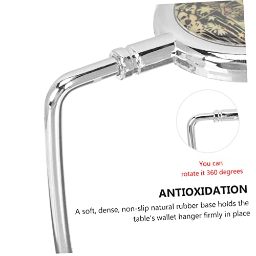 VALICLUD 2 Peças Gancho De Bolsa Elegante Gancho De Bolsa Cabide De Mesa Portátil Suporte De Bolsa C