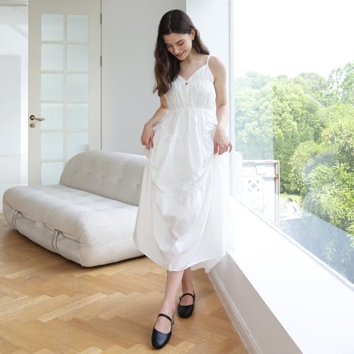 Women's Flats Mary Jane Ballet Flats for Women Classic Square Toe Women Shoes Dressy Comfort Ankle Strap Flats for Women2