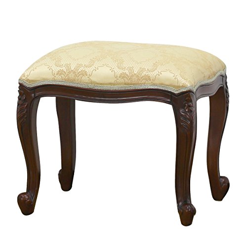 クロシオ フランシスカ スツール ブラウン 幅50cm奥行37cm高さ45cm 完成品 アンティーク風
