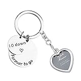QIIER 10th Wedding Anniversary Keychain 10 Down and Forever To Go Keychain 10 Years Anniversary Key...