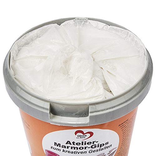 Atelier-marmeren gips om creatief vorm te geven, 1,5 kg, creatief gips om te mengen met water, gips om te knutselen, doe… - Afbeelding 3
