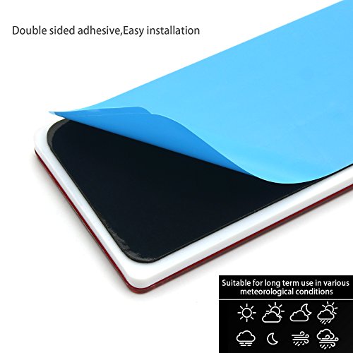 Bsk 6" Rectangular Red Stick-On Reflectors - 2 - Pcs #TOP2