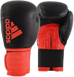 adidas Hybrid 100 Boxing Gloves - Black/RED, 12 oz