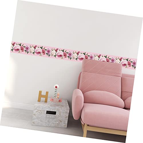 ORFOFE 1 peça - Lindo papel de parede de cintura para cozinha, acabamento autoadesivo, bordas florai