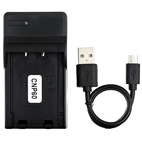 Lista de exilim ex s10 superventas 4 Norifon NP-60 USB Cargador para Casio Exilim EX-S12, EX-Z25, EX-Z29, Zoom EX-Z20, EX-Z19, EX-Z21, EX-Z22, EX-Z80, EX-Z85, EX-Z9, EX-Z90 Cámara y...