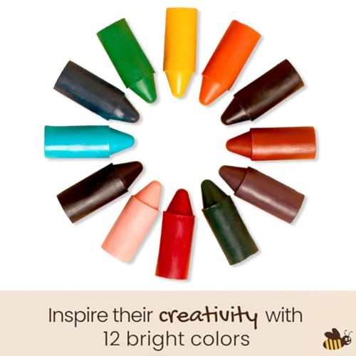 Honeysticks CB ORIG 100% Pure Beeswax Crayons (12 Pack) - Non-Toxic Crayons, Safe For Babies And Toddlers thumb #4