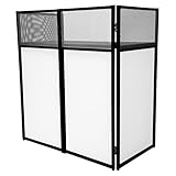 CABINA DJ | 113.5cm x 105cm x 57cm | Diseño Plegable | Fundas Intercambiables | Paneles de Malla Aireadores| Estante Espacioso para Mezcla | Bolsa de Almacenamiento Portátil INCLUÍDA