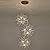 TELAFLY Crystal Firework Chandeliers,Modern Dandelion Starburst Ceiling Hanging Pendant Lighting Fixtures for Dining Room Bedroom Kitchen Living Room (8-Light)