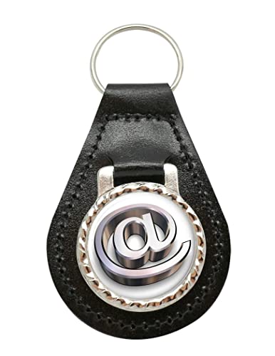 Giftshop UK @ At Zeichen Oder Symbol Leder Schlüsselanhänger