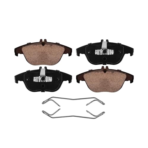 Image of Detroit Axle - Rear Brake Kit for 2009-2015 Mercedes-Benz GLK350 | 2013-2015 GLK250 2010-2014 E350, Drilled and Slotted Disc Brake Rotors Ceramic Brake Pads w /Hardware Replacement