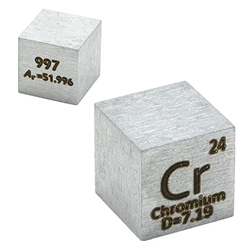 Image of 9 Density Cubes for Chemistry Study 0.39 inch Metal Cube with Density Weight for Periodic Table Collection and Education Co Cr Mo Nb Pb Zr W Y Pb