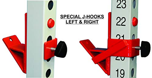 Tds Mega 1000 Lb Rated White Power Squat Rack, 1.25” Dia Professionally Knurled Front Chinning Bar, Provision To Add Lat Attachment, Pull Up/Chip Up Bar And More! #TOP4