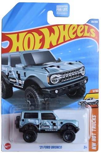 Hot Wheels 21 Ford Bronco HW Hot Trucks 1/10 Azul miniatura 1