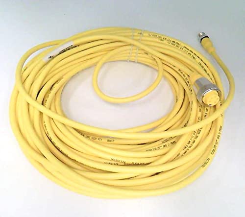 TURCK RKM 50-25M-RSC 4.5T/S101/S1275 25 METER LENGTH, STRAIGHT MALE CONNECTOR, 5X18 AWG, CUSTOM WIRING, M12 EUROFAST, T BARB FITTING, STRAIGHT FEMALE CONNECTOR, 5 WIRE, 7/8