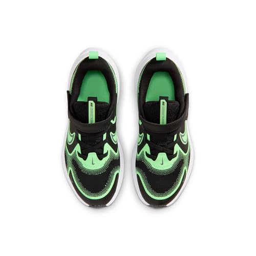 Nike Little Kids' Cosmic Runner Shoes, Black/Cool Grey-Illusion Green, 13C by Nike - Used condition - Image 3