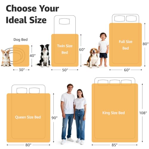 Image of LOOBANI Waterproof Pet Blanket for Couch, Throw Size 50 inchx60 inch, Yellow | Double-Side Flannel Reversible, Liquid Pee Proof Stain-Proof for Furniture Protection, Ideal for Medium Large Dogs Bed Crate