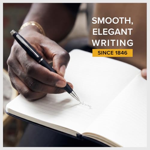 Image of Cross Calais Matte Black Refillable Ballpoint Pen - Fine Point, Black Ink, Smooth Writing, Presented in a Luxury Gift Box