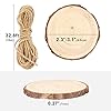 Falling in Art 2.3-3.1 Inches Natural Wood Slices Set for Crafts - 25Pcs Round Wood Discs with Pre-drilled Hole for DIY Projects, Christmas Ornaments and Wedding Decoration #1