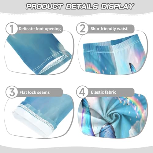 Toddler Girls Leggings Printed Yoga Pants Leggings Cute Blue Butterfly Rainbow for Kids3