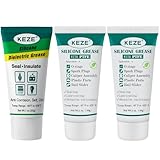 Keze Dielectric Grease Automotive Electrical Grease for Connectors Grasa 1 oz 1 Pcs Silicone Grease with PTFE,Teflon-Based Lubricant Silicon Grease Tube 1 oz 2 Pcs