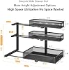 Organizador debajo del fregadero de 3 niveles, estante con cajón deslizante, negro, paquete de 2 | Para baño, cocina, despensa, lavandería y organización y almacenamiento del hogar 6