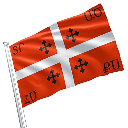 Monarchy Nagorno-Karabakh Bagratid Erevan Bagaran Red Blue Orange Kingdom Artsakh Khamsa Melikdoms 3x5 feet Flag Banner Vivid Color Double Stitched Brass Grommets