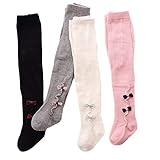 Thick Baby Girls Tights – Yeshore Toddlers Seamless Knit Cotton Leggings Bowknot Stockings Infants...