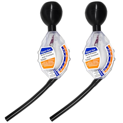 Image of KVAEY 2PCS Coolant Tester Accessory, Automotive Professional Antifreeze Densitometer Freezing Testing Tool, Universal Coolant Hydrometer Tester for Winter and Summer, Car Accessories