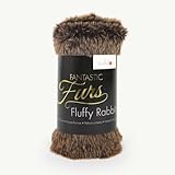 Peso: 300 g Tessuto in pelliccia sintetica marrone scuro/marrone – 12 mm Fluffy Rabbit DIP DYE
