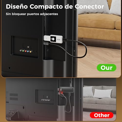 Miniatura 4 de Iczi Hdmi Inalámbrico, Transmisor Y Receptor, 1080p 60hz Full Hd Baja Latencia, Plug Play Para Pc, Portátil, Tv Y Proyector, Para Cine En Casa, Salas De Conferencias Y Juegos Con Pantalla Led