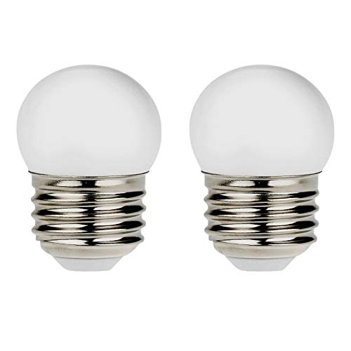 Candex White S11 LED 10W Equivalent 1W Bulb, E26 Standard Medium Base, Not Dimmable (2 Pack)