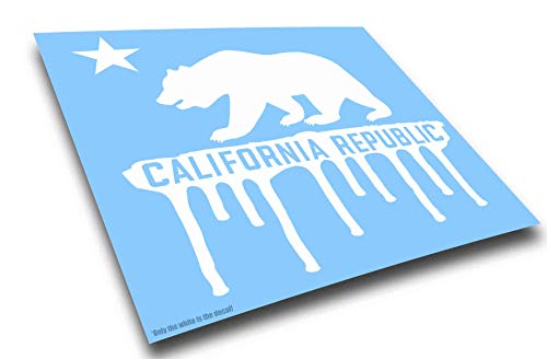 California State Bear Drip Vinyl Decal Sticker Custom