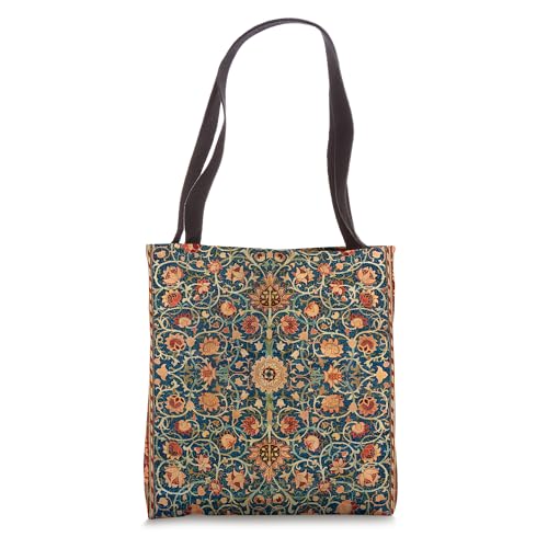 Retro Vintage Bohemian Carpet Floral Boho Ornament Pattern Tote Bag 16 inches