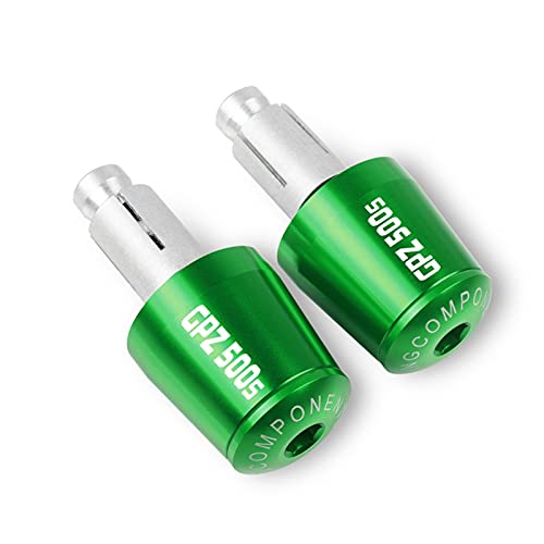 Cubierta Contrapeso Manillar Aluminio CNC Verde para Tapón Extremo de Kawasaki GPZ500S 2