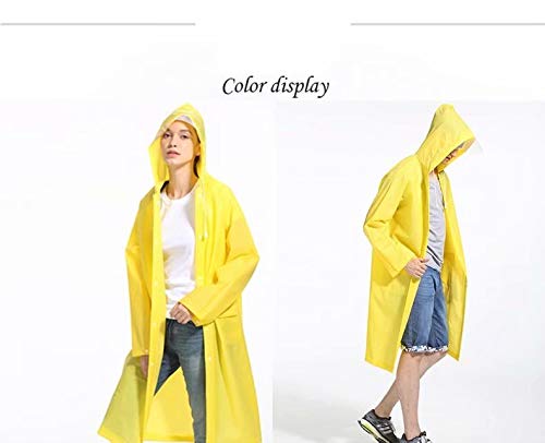 EVA Women Rain Ponchos for Adults Men Raincoat Waterproof Rain Jacket Camping Hiking Outerwear Reusable 6