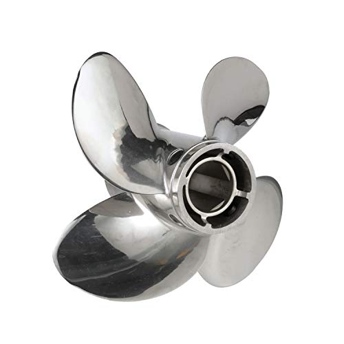 Quicksilver Q4 12.7" Diameter X 21" Pitch, 4-Blade Stainless Steel Propeller, Right Hand Rotation #TOP1