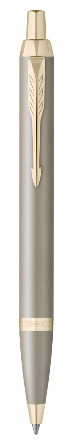 PARKER IM Schreibset Kugelschreiber + Füllfederhalter mit individueller Gravur – Personalisierter Luxus Stift – The Finishing Touch Collection Geschenk für Hochzeit, Geburtstag, Büro (Sandstone)
