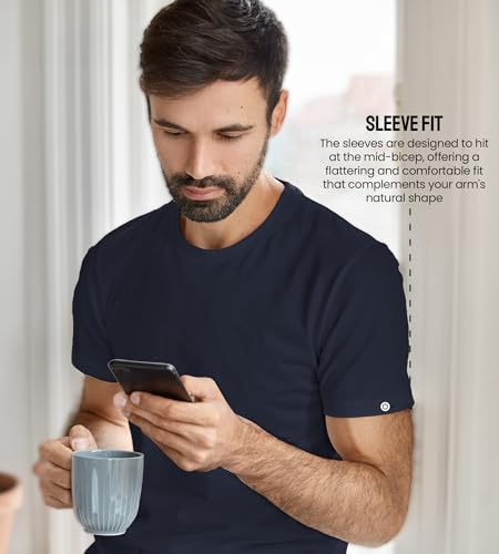 Image of Freecultr Truly Classic Organic Men's Cotton T-Shirt | Solid Round Neck Half Sleeve | Plain Stylish t Shirts | Regular Fit | Casual Comfortable T Shirt for Man