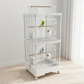 鳥かご 中小型鳥用 キャスター付き バードケージ 新品未開封 ホワイト 鳥かご 中小型鳥用 キャスター付き バードケージ 新品未開封