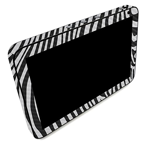 Image of MightySkins Carbon Fiber Skin Compatible with Amazon Echo Show 8 (Gen 2) - Black Zebra | Protective, Durable Textured Carbon Fiber Finish | Easy to Apply | Made in The USA