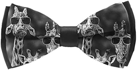 L Wright-King Mens Funny Giraffes Family Pre Tied Bow Tie Adjustable Bowties