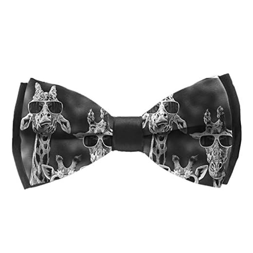 L Wright-King Mens Funny Giraffes Family Pre Tied Bow Tie Adjustable Bowties