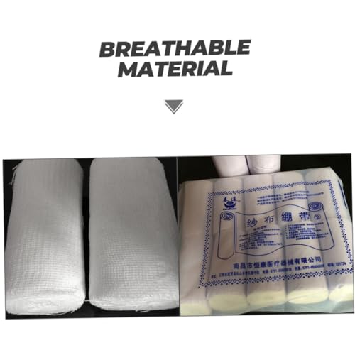 Gauze Rolls Wrap Tape 10Pcs blanco para cuidado de heridas y cirugía miniatura 7