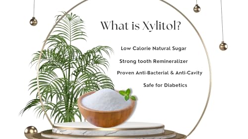 Image of Anti-cavity Toothpaste with 10% Xylitol, Fluoride & Clove | Prevents /Cures senitivity, gum bleeding, bad breath, dry mouth and ulcers| SLS free & Diabetic friendly|100gms Pack of 2